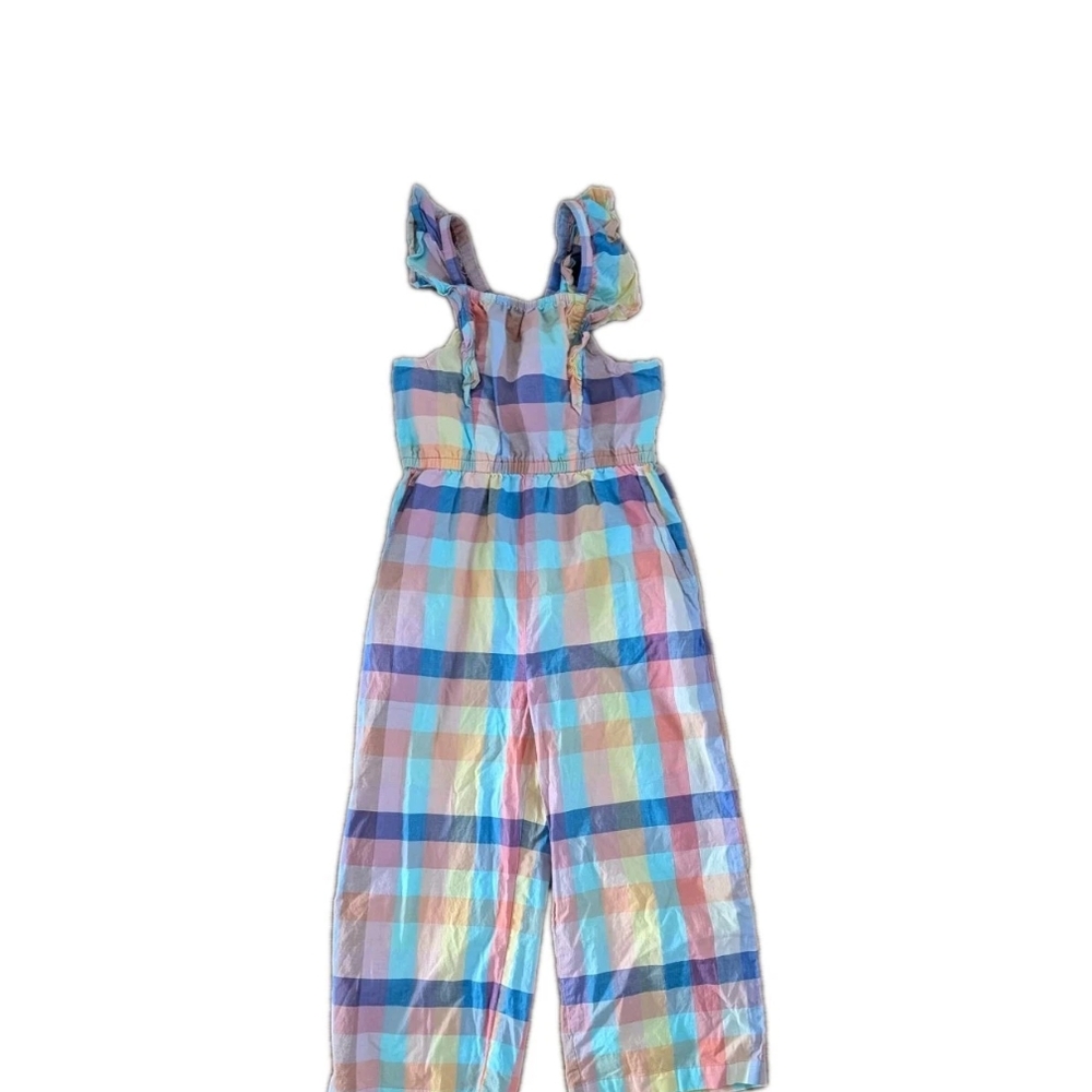 Tea Collection Multicolor Plaid Kids Jumpsuit Size 10 Girls